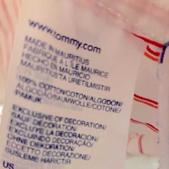 🌷 Tommy Hilfiger🌷Red Pink & White Striped Button Down Shirt   - Picture 5 of 8